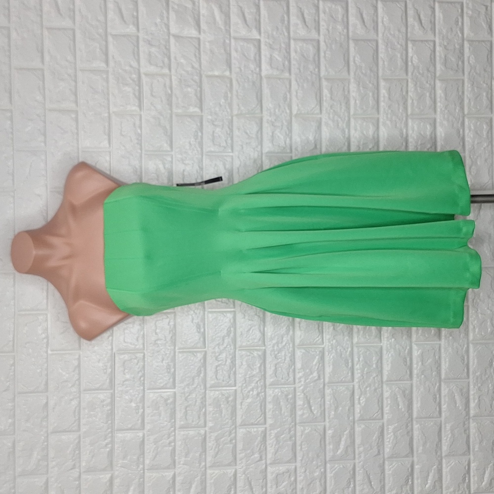 NY&CO Green Strapless Bustier Scuba Dress with Pockets NWT